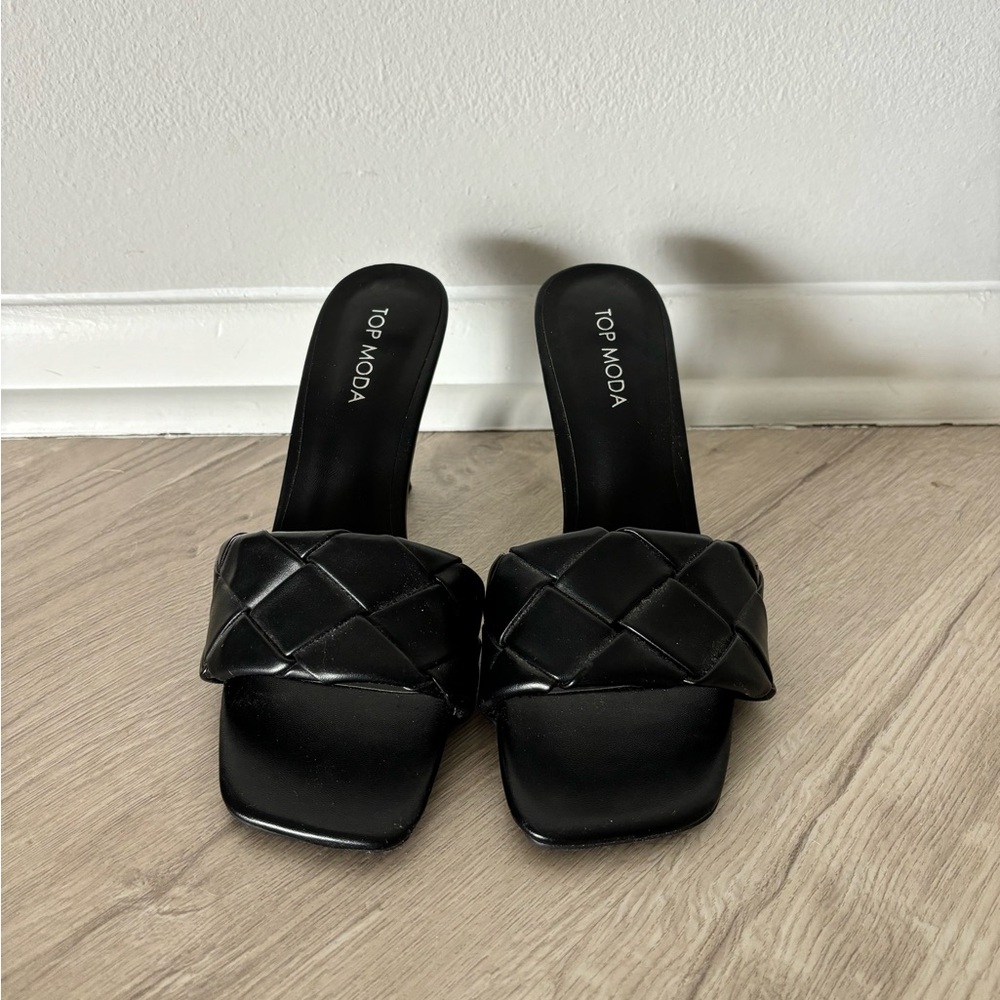 Top Moda Black Heels Size  7.5. NWOT